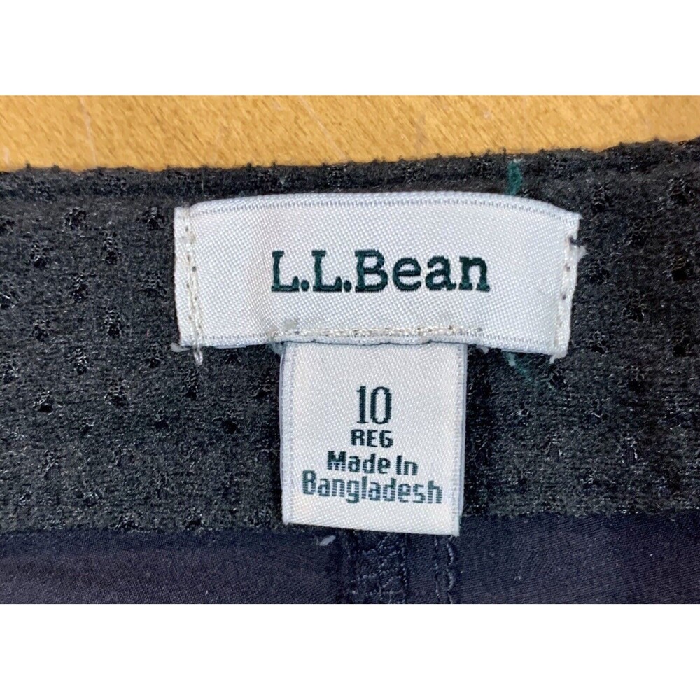 L.L. Bean Shorts Womens Size 10 Black Comfort Trail Water-Repellent Nylon UPF 50 - Picture 5 of 7